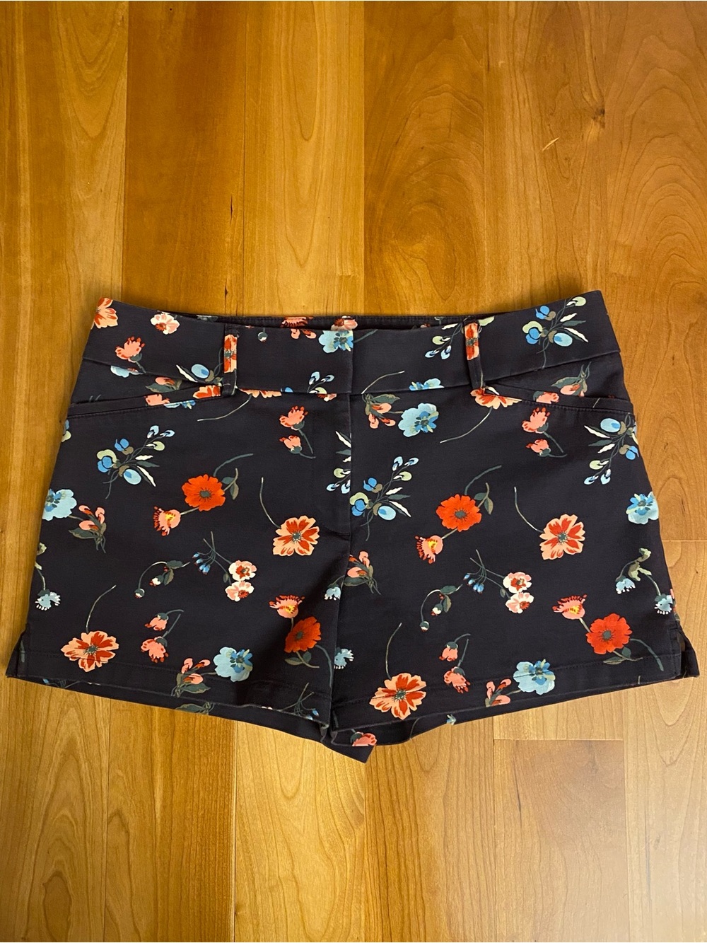 Ann Taylor LOFT Riviera Navy Floral Shorts